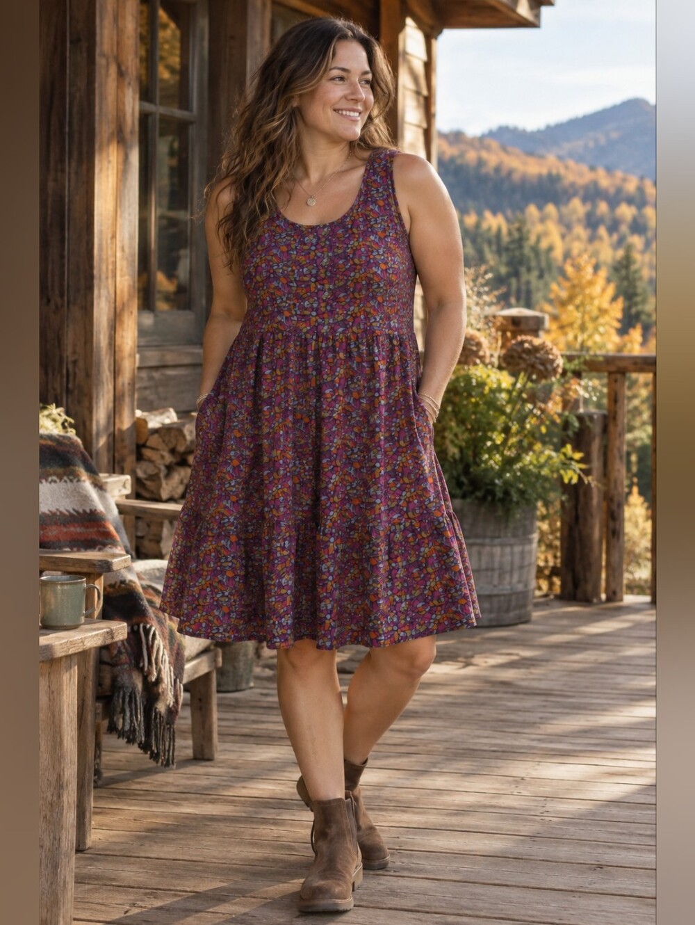 Toad&Co Sunkissed Susana Dress Large Floral Print Recycled Stretch Sleeveless